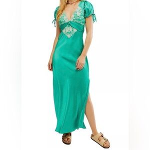 Free People Cooper side slit Maxi dress